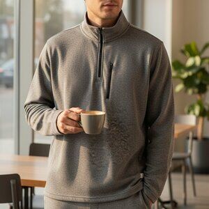 Magellan Outdoors Men's Hickory Canyon 1/4-Zip Pullover Sweatshirt Size L